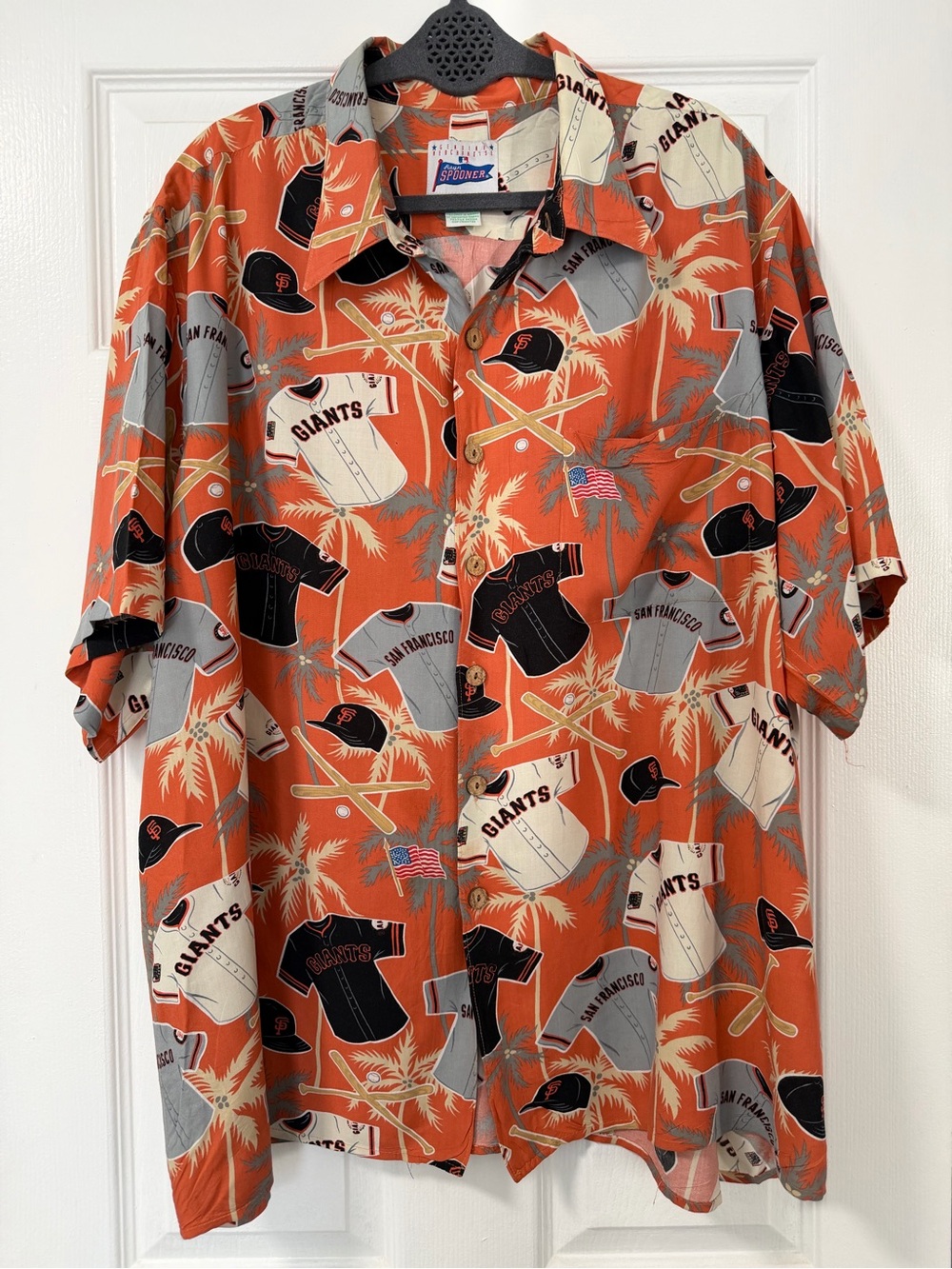 Reyn Spooner MLB San Francisco Giants Spun Rayon Hawaiian Shirt XXL VTG